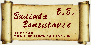 Budimka Bontulović vizit kartica